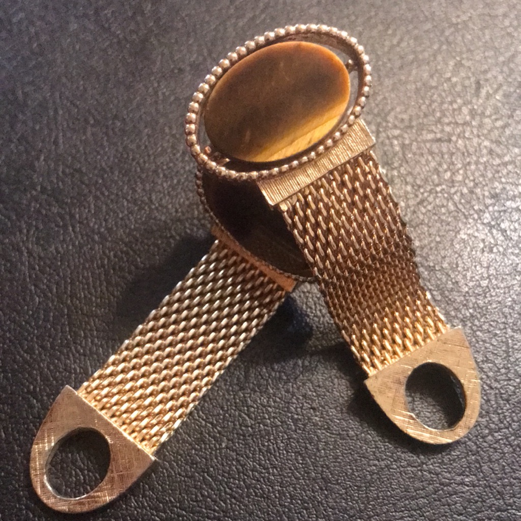 Vintage Genuine Tigereye Cuff Links Timeless